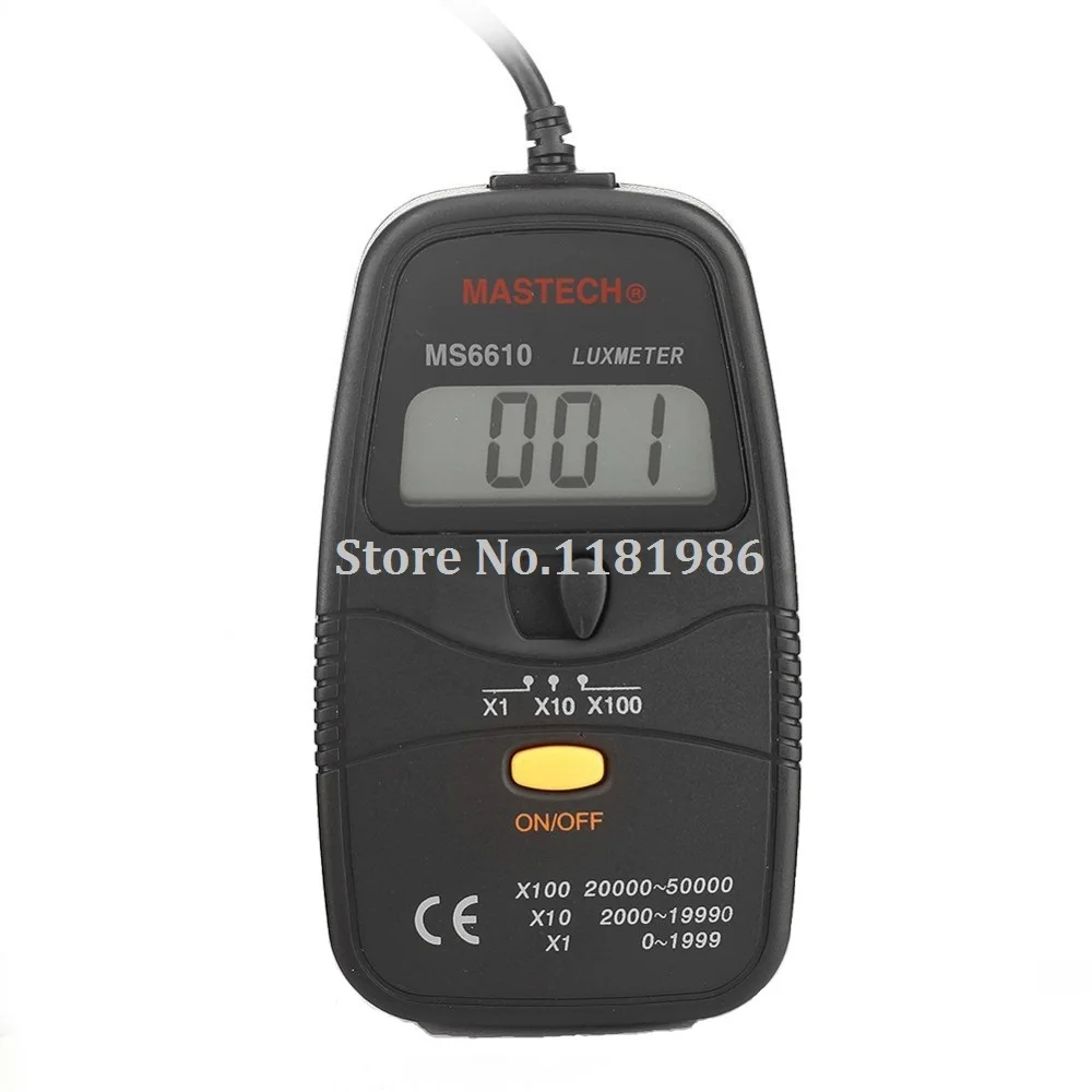 MASTECH MS6610 цифровой люксовый измеритель освещенности Luxmeter 0 ~ 50000 лк Люксметр