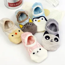 Высокое качество мультипликационный кролик в стиле кавай носки-башмачки Короткие удобные дышащие Хлопковые женские носки весна-лето 5 пар