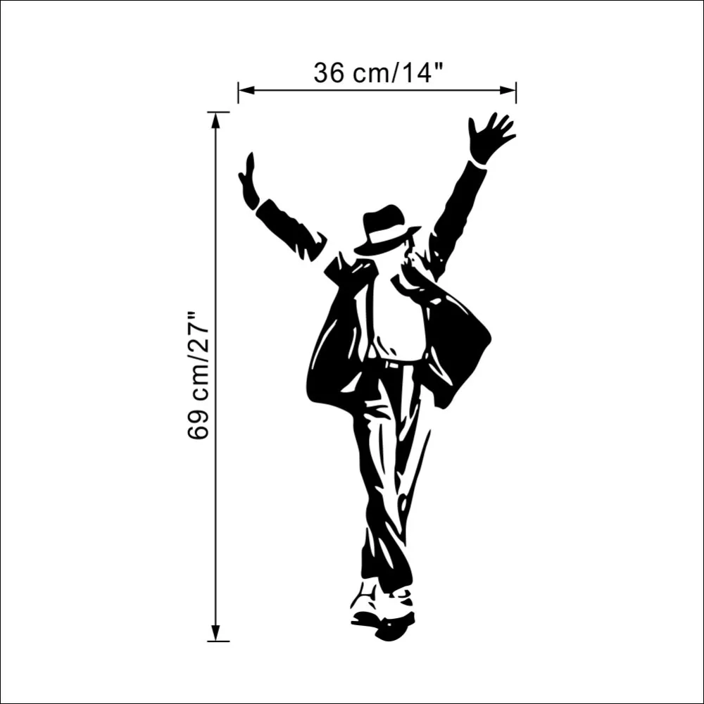 Наклейка на стену с Майклом Джексоном, настенная наклейка, настенная бумага, художественный плакат, домашний декор, Клей Parede