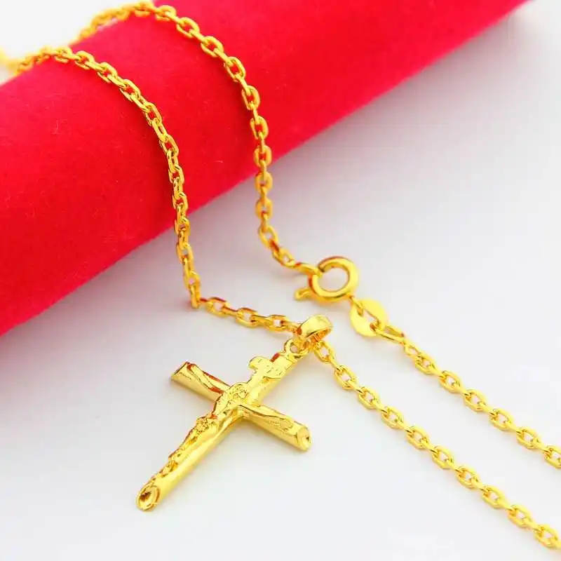 Hot sell New Beautiful Fashion Pure gold color necklaces & pendants crossfit choker wedding jewelry YHDN113