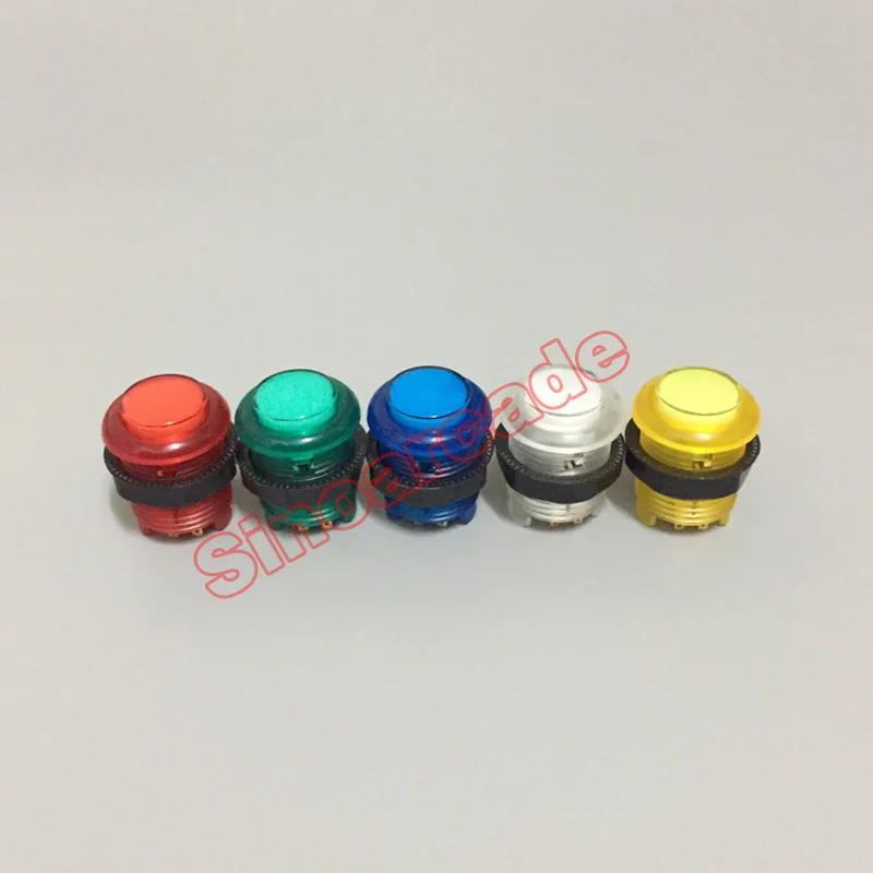 Arcade HAPP Style 5V Round Lit Illuminated Push Button Screw-in Type with Built-in LED Lamp Microswitch 5 colors Available Arcade HAPP Style 5V Round Lit Illuminated Push Button Screw-in Type with Built-in LED Lamp Microswitch 5 colors Available