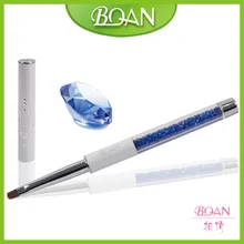 1 Шт. BQAN 6 # Nail Art Кисть Голубой Бриллиант Акриловая Ручка Красоты Уф-Гель Щетка Для Ногтей Маникюр салон Кисть