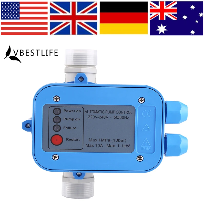VBESTLIFE 220VPressure Switch Automatic Water Pump Pressure Controller
