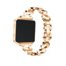 Сменный ремешок из нержавеющей стали сменный ремешок для наручных часов ремешок с металлической рамкой для Fitbit Blaze Прямая Mar 22