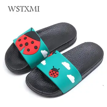 

Kids Slippers for Girls Flower Home Slippers Children Summer Korea Flip Flop Sandals Boys Non-slip Bath Shoes Cute Animal Prints