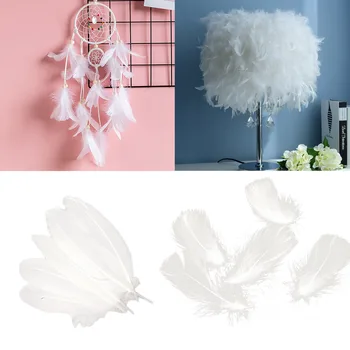 

Wholesale 200pcs 2Size 13-20cm 8-12cm Natural Beautiful Fluffy White Goose Feathers for DIY Craft Handmade Project Accessory Toy