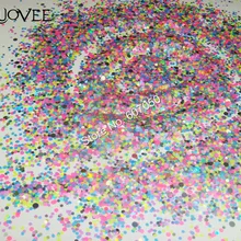 014#-смешанные неоновые Лазерные Цвета шестиугольные круглые формы растворитель устойчивый блеск для DIY Гель-лак для ногтей