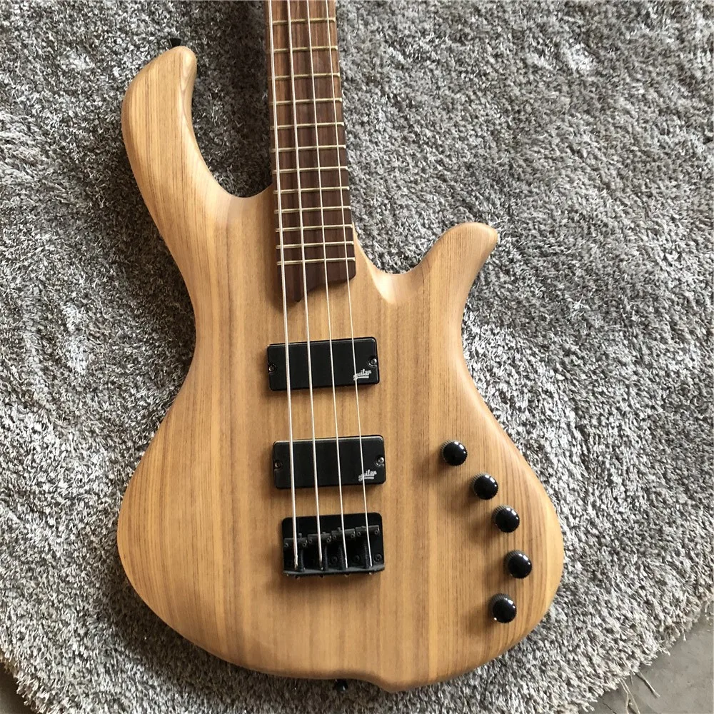 

Kaiyun Custom made high quality Mayones 4-string, alder body, maple xylophone head, log color, 100% gold accessories picture