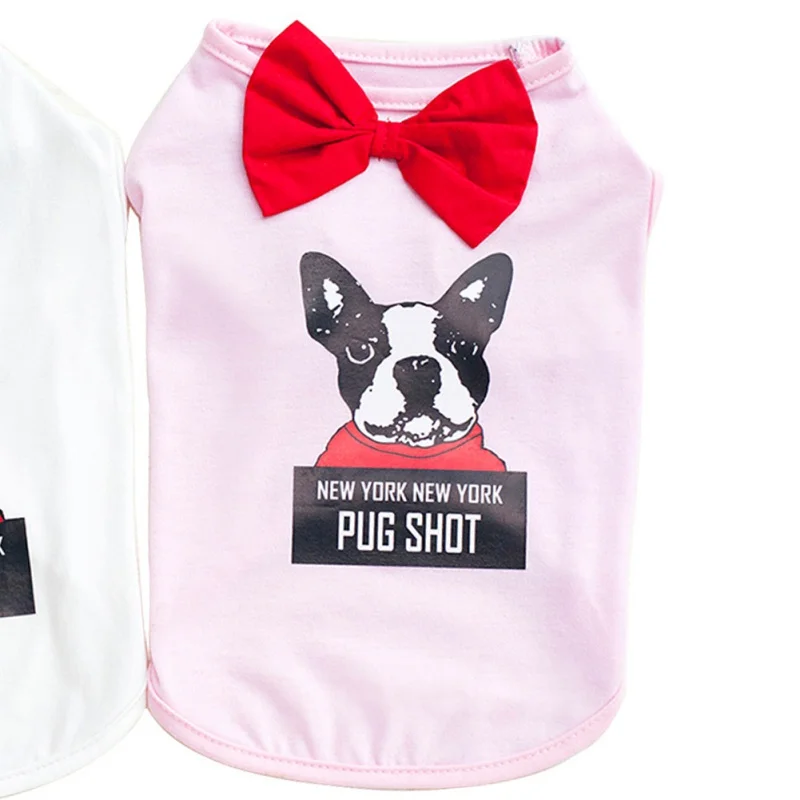Dog Vests for Spring Summer Bow tie Pet Dog Vest Coat Clothes Puppy Dog