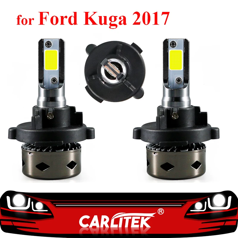 Carlitek 12v H7 Auto Lamps For Ford Kuga 2017 Led Car Headlight Bulb With Special Socket 6000k