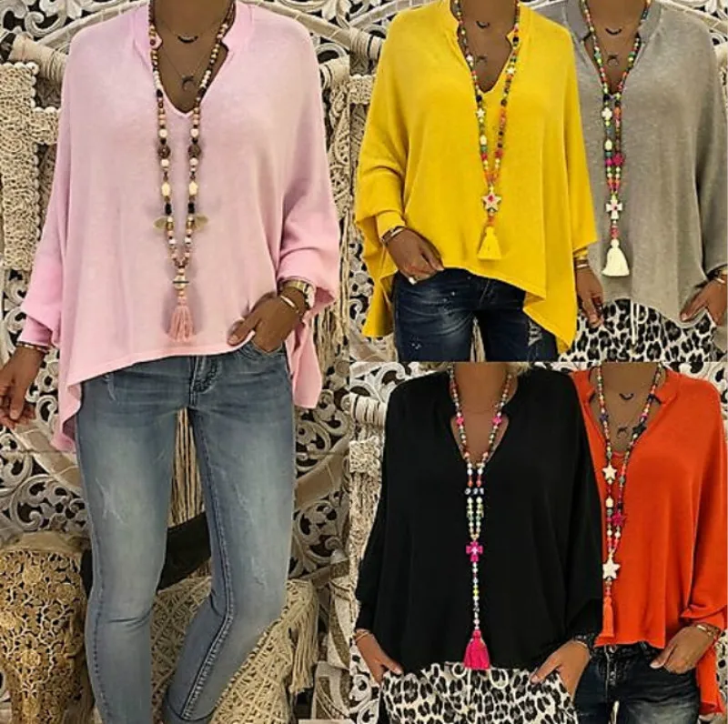 

long sleeve shirt women Casual TShirt Shirts Tops Plus Size Xxxxl Xxxxxl 4xl 5xl oversized Summer autumn Femme Ropa Mujer 2019
