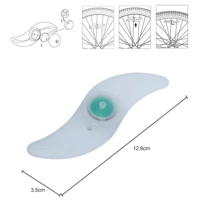 High Quality Bike Bicycle Cycling Spoke Wire Tire Tyre Wheel LED Bright Lamp Outdoor Sports Bike Cycling Accessories #2M14 (33)
