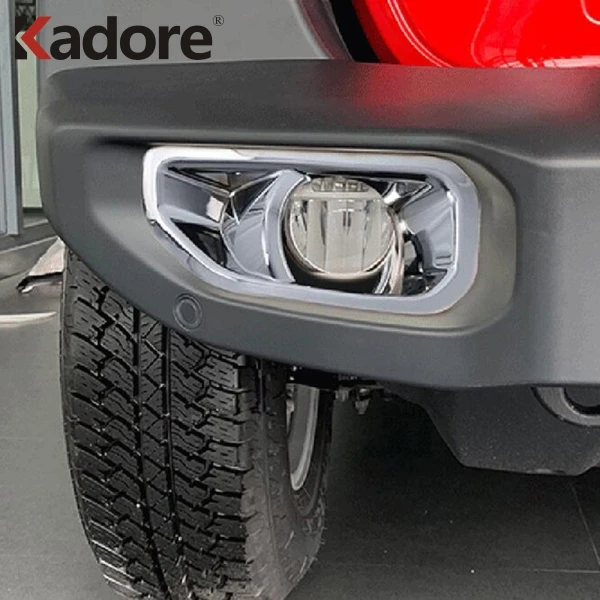 Для Jeep Wrangler SUV 2018 2019 ABS Хромированная передняя фара противотуманная Накладка