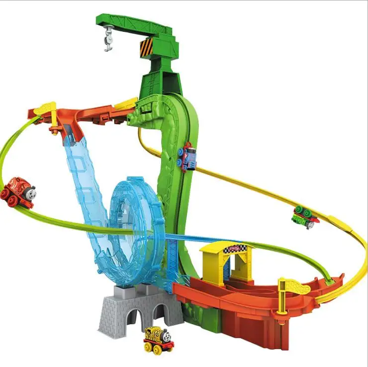 

NEW Thomas and His Friends Electric Trains Rotary Train Car Set Climbing Stairs Castle adventure Toy for Kids Christmas Gift