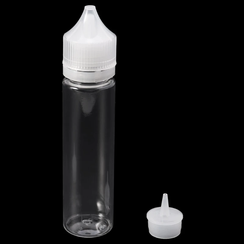 10 мл-120 мл ПЭТ пластиковая пустая капельница для жидких глаз прозрачная бутылка для воды с длинным наконечником - Цвет: 60ml
