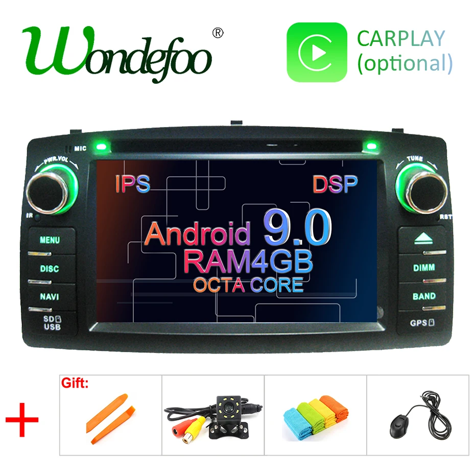 

DSP 2 din Android 9.0 4G 64G car dvd player For Toyota Corolla E120 BYD F3 multimedia player stereo GPS radio navigation