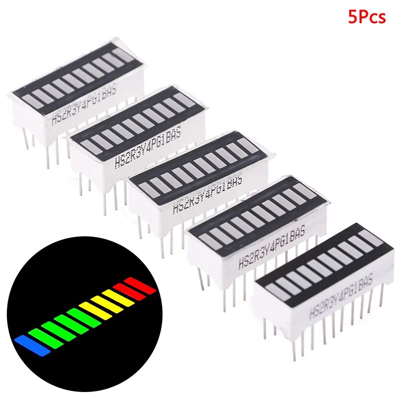 10 Segment Led Bargraph Light Display Red Yellow Green Blue 10 Segment Led Bargraph Light Display Red Yellow Green Blue