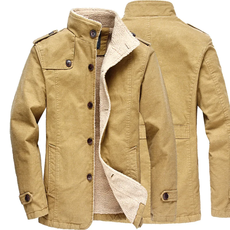 Зимняя теплая куртка-бомбер мужская длинная парка повседневное флисовое пальто Мужская куртка милитари куртка-пилот пальто размера плюс 5XL 6XL