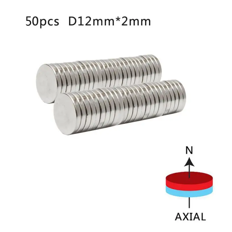 10/20/50 шт. N52 супер сильный диск редкоземельных неодимовые магниты магнит 12 мм х 2 мм Высокое качество, безопасность - Цвет: 50