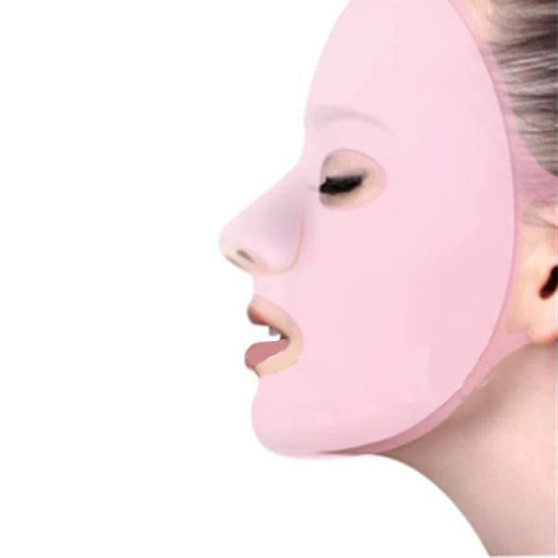 Многоразовая маска для лица, силиконовая листовая маска, фиксированная маска для ушей, Антибликовая маска, предотвращающая испарение эссенции, отбеливающая маска для ухода за кожей лица