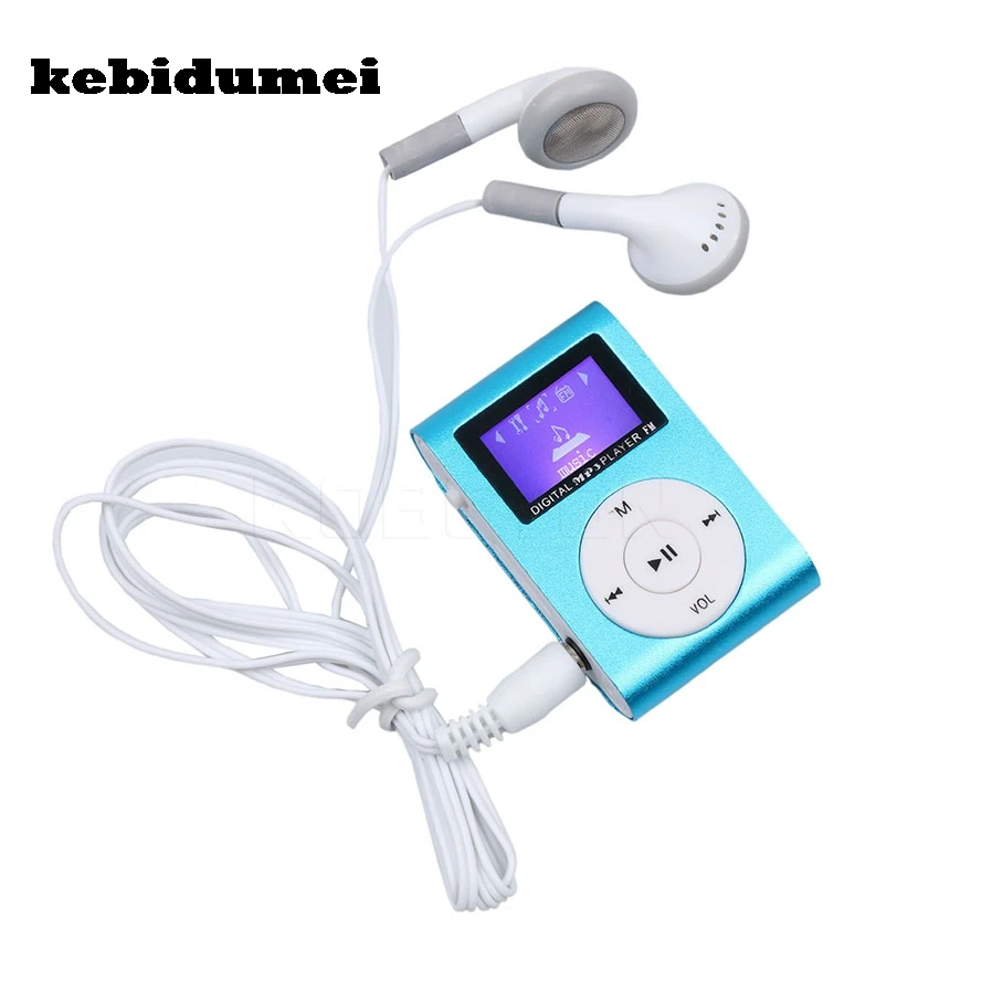 mp3 player for youtube kebidumei Portable Mini Clip MP3 Player LCD Screen with Micro TF/SD Slot with Earphone and USB Cable Portable MP3 Music Players mp3 player online