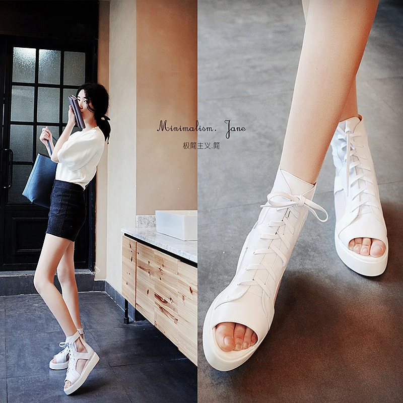 tall white gladiator sandals
