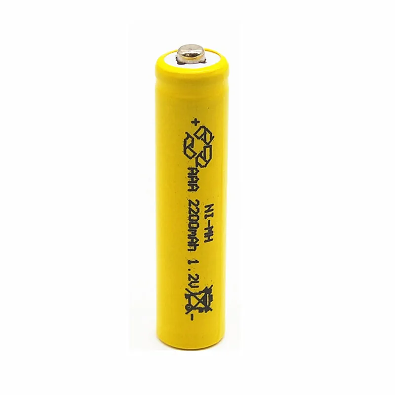 4 шт. х AAA желтый 2200mAh OOLAPR 1,2 V перезаряжаемая батарея Ni-MH 1,2 V аккумуляторная батарея 3A