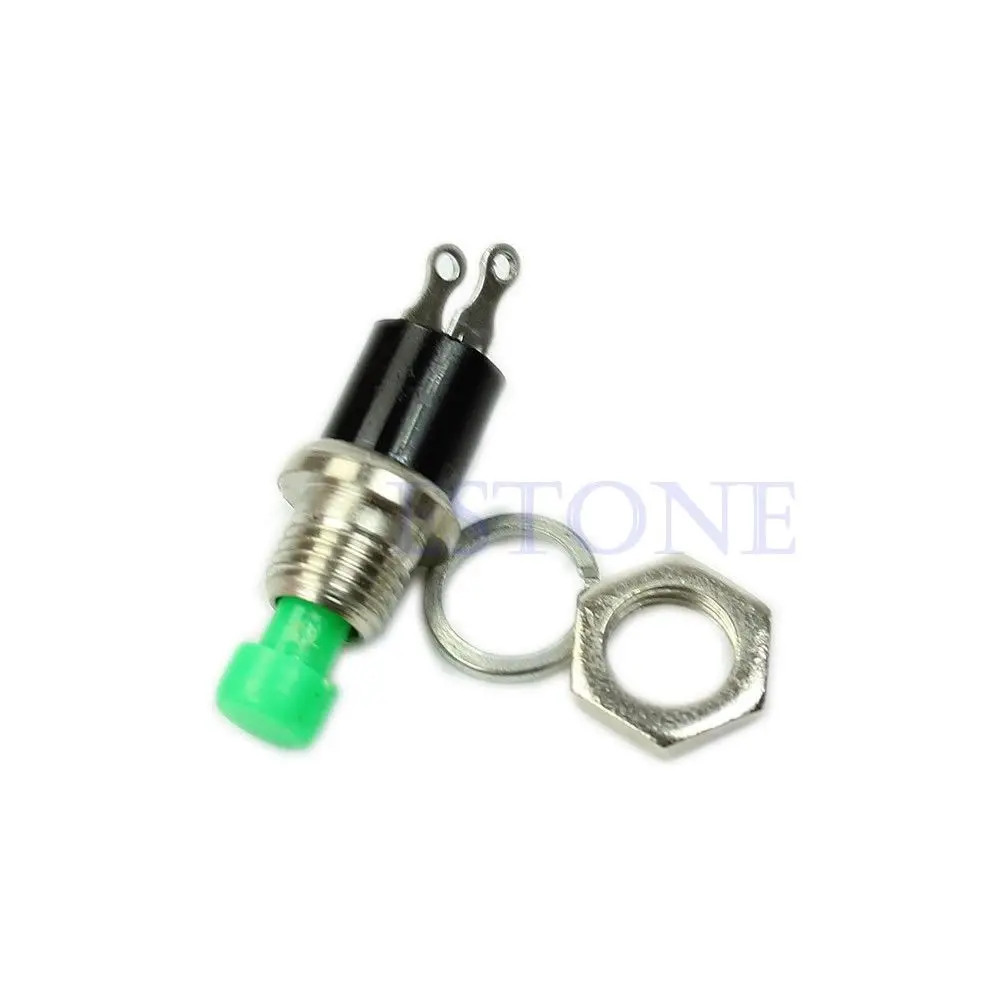 

New High Quality 2 Pins Mini Momentary On Off Push Button Green Red Micro Switch
