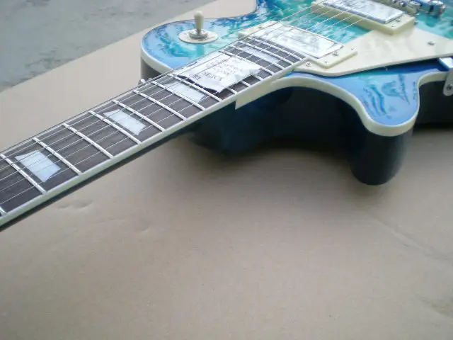 

Top quality guitarra electrica replica guitar chitarre elettriche Musical Instrument guitare electrique LP electric guitar blue