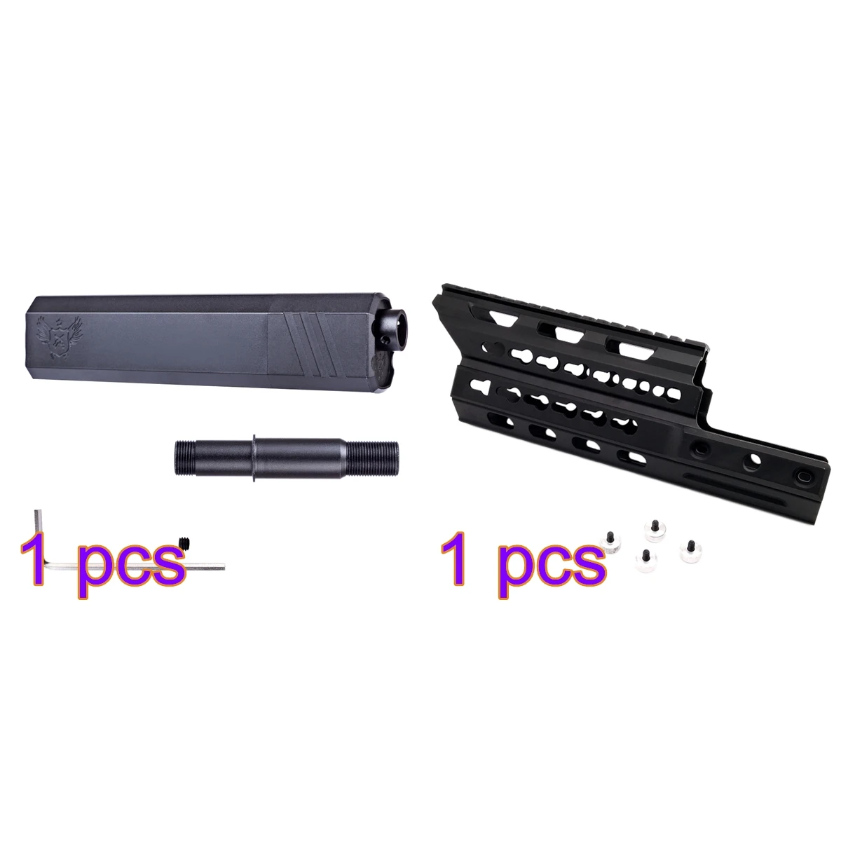 

MODIKER Straight Plug Vector Osprey Metal Barrel Decorator + Nylon Magic Modification RIS/RAS/Rails for LH Short Sword Gen.2