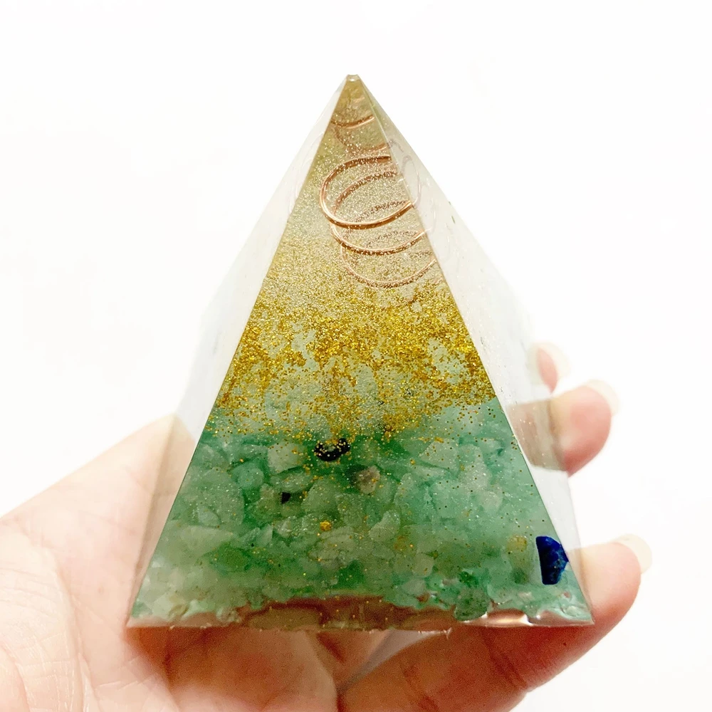 aventurine stone pyramid
