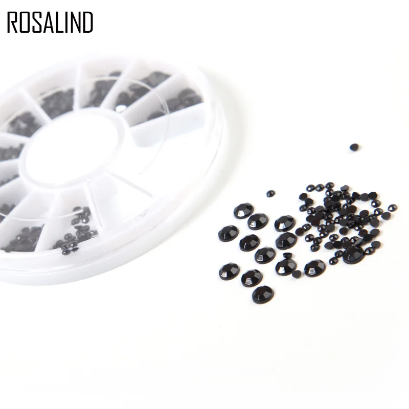 ROSALIND 1 коробка, 3D Стразы для дизайна ногтей, акриловые камни для ногтей, Гель-лак для украшения, хрустальные Блестки для маникюра, инструменты для дизайна