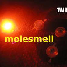 1000 шт 1 ватт красный высокой мощности 1 Вт светодиодные лампы Ультра яркий светодиодный бисер 50-60лм