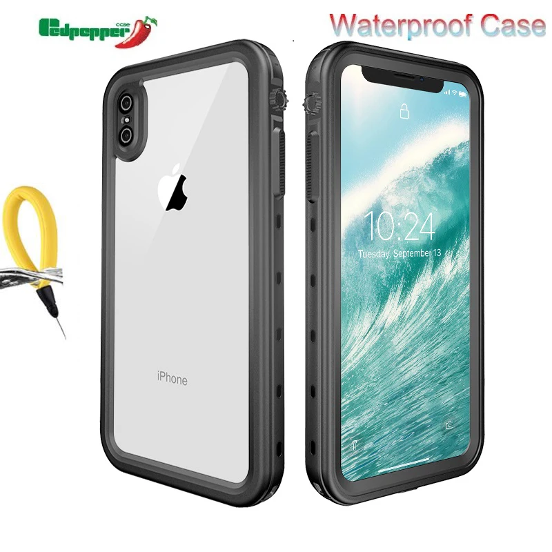

For iphone XS MAX Redpepper Waterproof IP68 Underwater 2m Life Water Proof Shockproof Hard Waterproof Case For iphone XS MAX