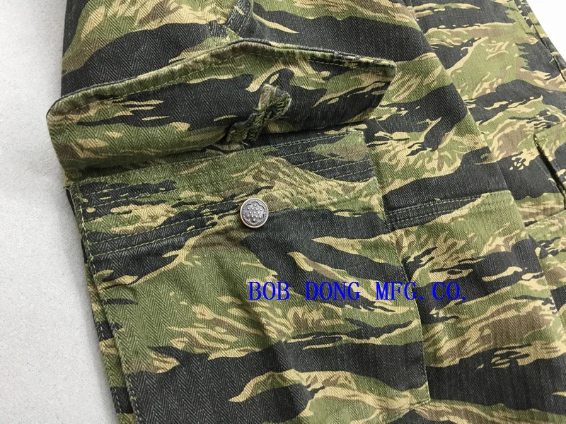 Боб Dong Для Мужчин's HBT Camo шорты Лето военный тигровый рисунок шорты камуфляж тигр Stripepattern плюс Размеры прямой короткий