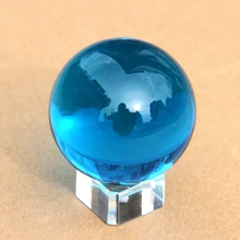 2pcs Aquamarine Crystal Healing Round Ball Sphere 40mm +Stand Gift Hot Free Shipping Fengshui Ball Elegant Wedding Gift