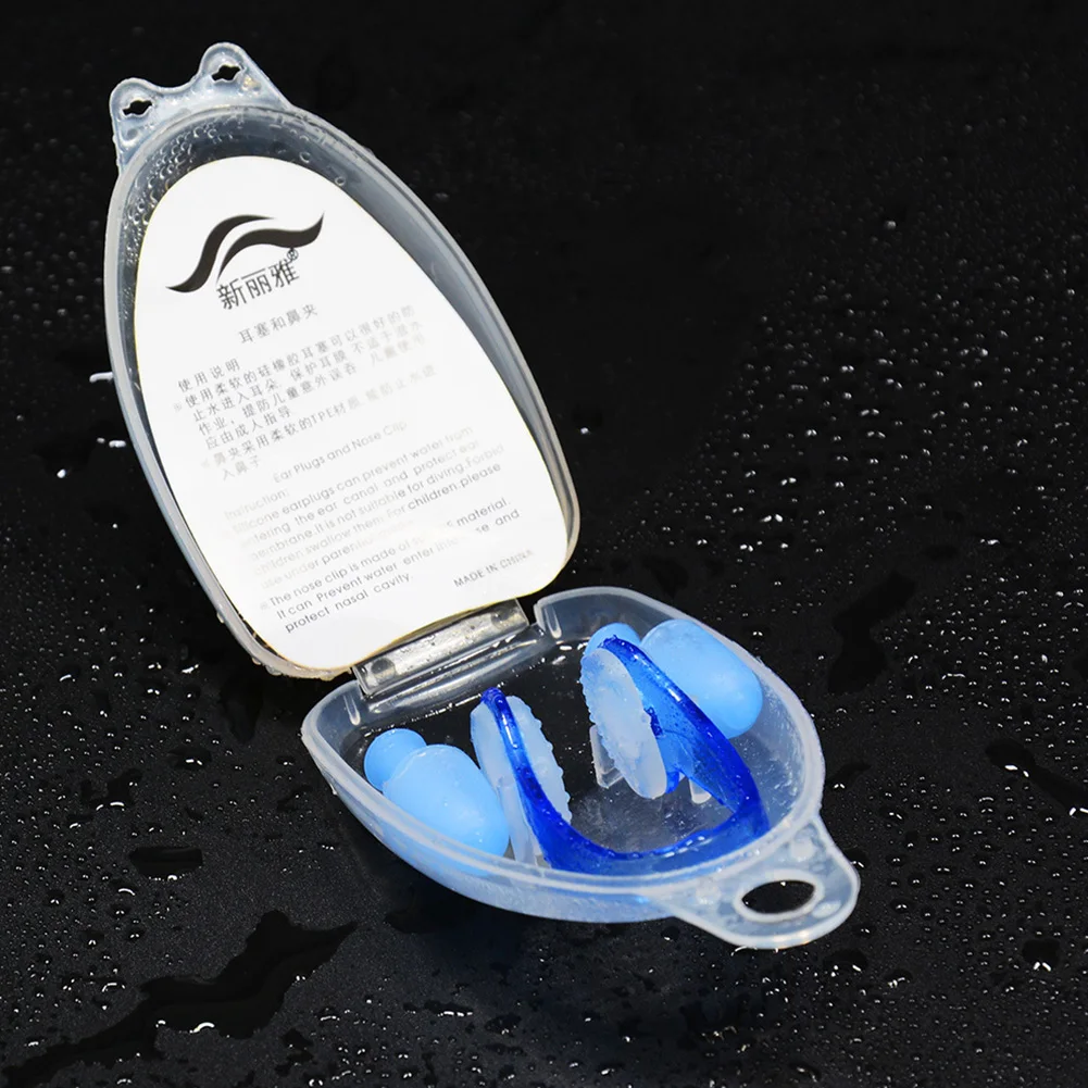 

3pcs Silicone Men Women Accessories Gear Pool Diving Nose Clip Adults Protection Swimming Earplug Set Water Sports Soft Surf