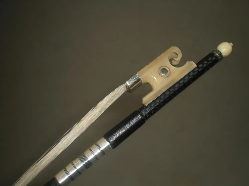 

1 PC Quality Violin Bow 4/4 New white ox frog Type white hair white bow hair