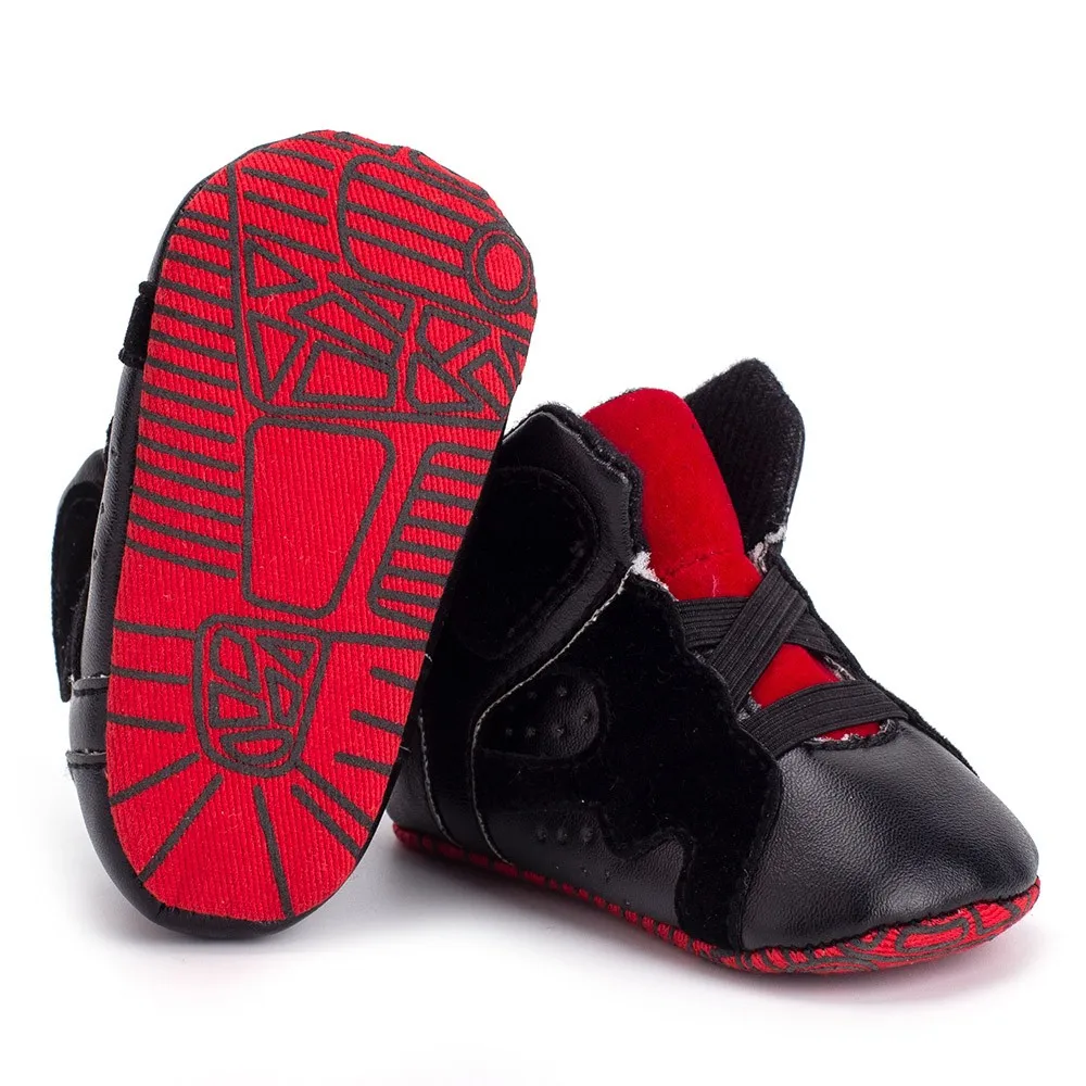 

Newborn Toddler Baby Basketball Geometric Soft Sole Boot Casual Basketball Boots baby girl Boys shoes kids First Walkers