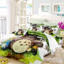 Kids Cartoon Bedding Set Totoro Umbrella Print Duvet Cover Set Natural Scenery Printed Bedding King Queen Quilt Cover 3pcs D30 Kids Cartoon Bedding Set Totoro Umbrella Print Duvet Cover Set Natural Scenery Printed Bedding King Queen Quilt Cover 3pcs D30