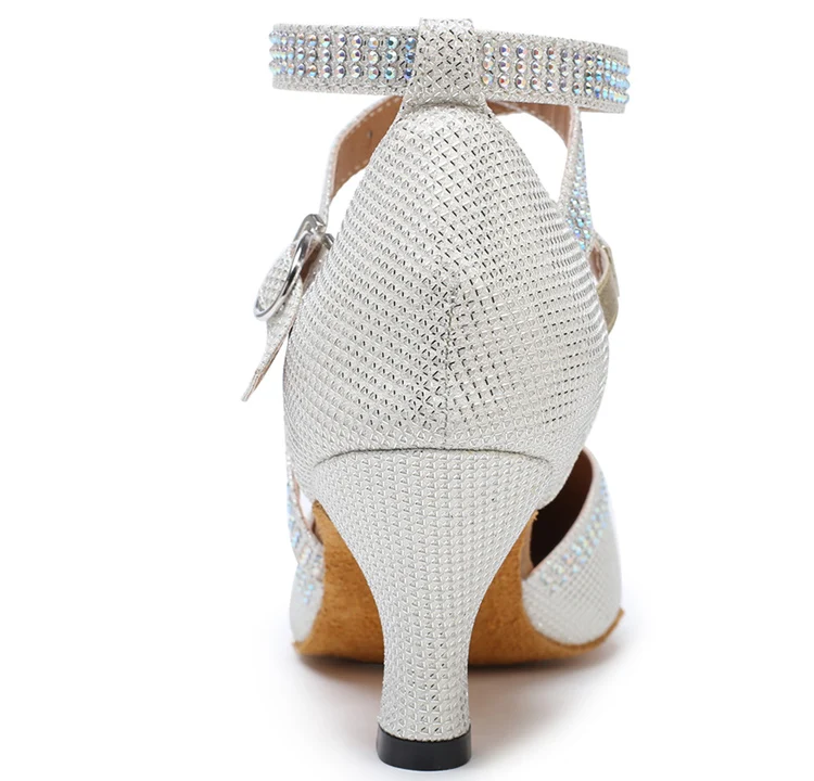 WUXIJIAO, женская обувь для латинских танцев, обувь для сальсы, женская обувь для вечеринок, танго, Самба бальный танец, обувь на каблуке 7,5 см