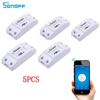 

5pcs/pack itead sonoff Basic dc 220v wireless Remote Control Wifi Switch Smart Home automation/ Intelligent Timer Share Switch