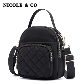 

NICOLE & CO 2019new fashion women's bag nylon women's one-shoulder bag casual mobile phone wallet