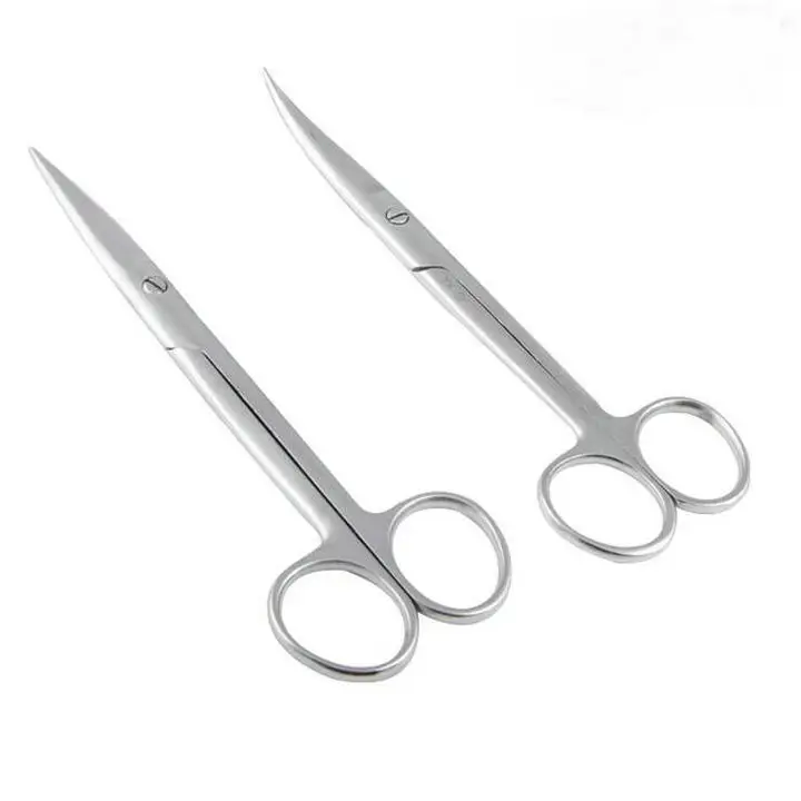2pcs/set Curved/straight tip 12.5cm Stainless Steel Forceps, Surgical/operating scissors in Laboratory/Animal/Hemostatic/Medical 2pcs/set Curved/straight tip 12.5cm Stainless Steel Forceps, Surgical/operating scissors in Laboratory/Animal/Hemostatic/Medical