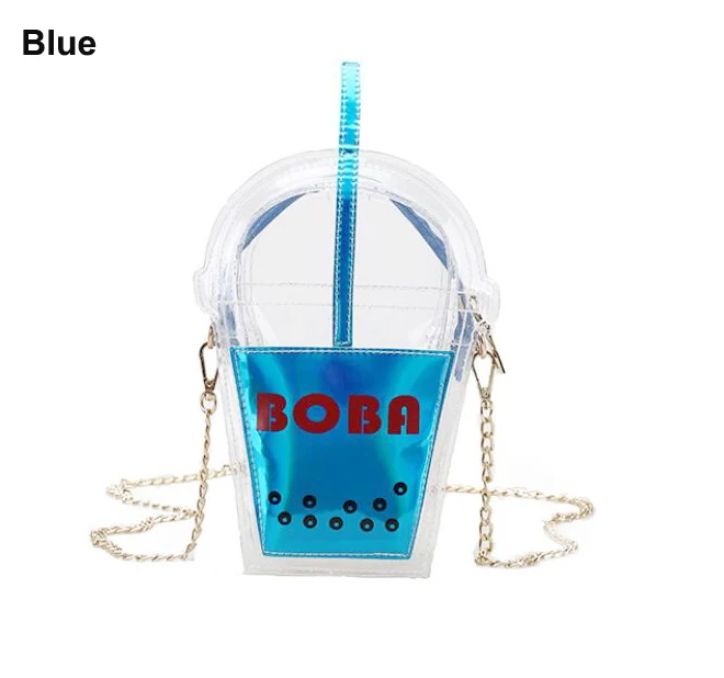 Новинка, Женская лазерная прозрачная сумка-мессенджер для девочек-подростков, милая сумка через плечо в виде бутылки с напитком, школьные сумки на плечо, летняя пляжная сумка - Цвет: blue