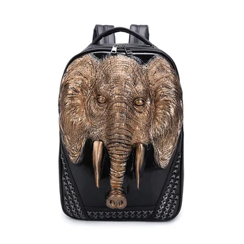 

Rivet Innovative 3D Silicone Elephant Shoulder Bag Trend Cool Personality Backpack Street Men's Computer Backpack Free Shipping