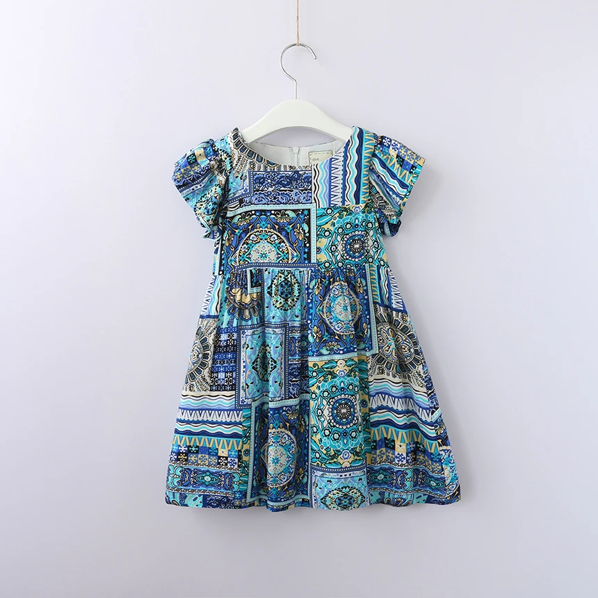 Kids Dresses For Girls Bohemia Print Summer Wholesale Lots Bulk Clothes