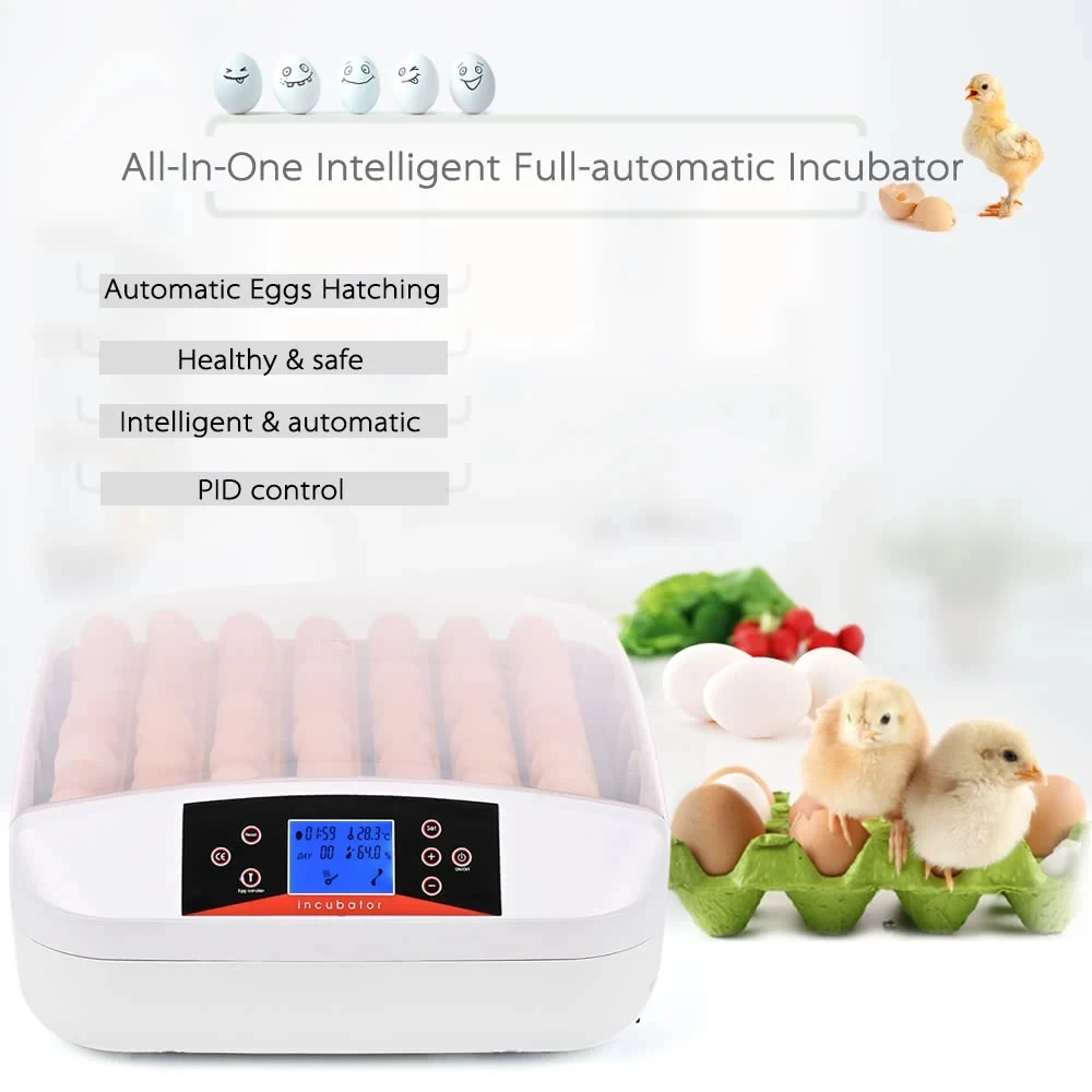 Все-в-одном умный полноавтоматический инкубатор для яиц инкубатор 56 яиц инкубационная машина для курицы утка прозрачный пластик