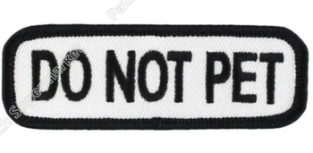 

3" DO NOT PET Service Dog Guide Animal Medical Disability Assistance Pet Iron On Patch Tshirt TRANSFER APPLIQUE Rock Punk Badge