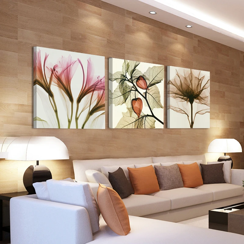 Billig 3 Panels Wand Kunst Wohnkultur Wand Bild Druck Blumen Landschaft Kombination Sonnenuntergänge Malerei Leinwand Moderne Abstrakte Unframed